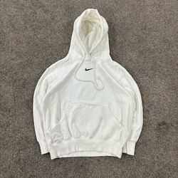 white nike centerswoosh hoodie men’s size XS