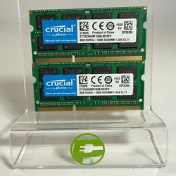 Crucial 16GB (2x8GB) RAM DDR3 1600MHz SODIMM Laptop Memory