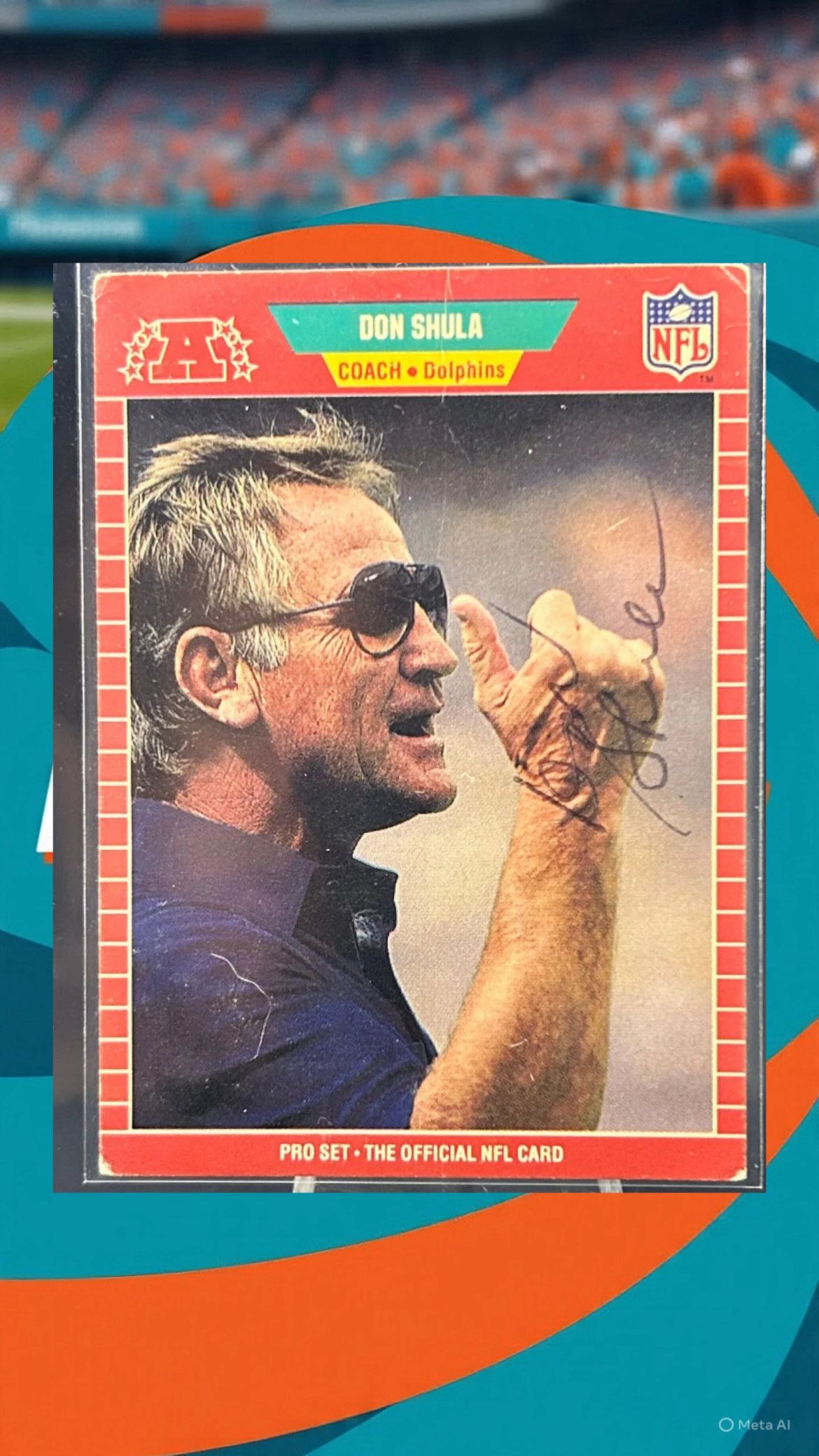 Don Shula – 1989 Pro Set Autograph (Miami Dolphins)