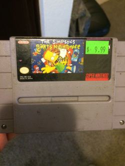 Barts nightmare The Simpsons for super Nintendo