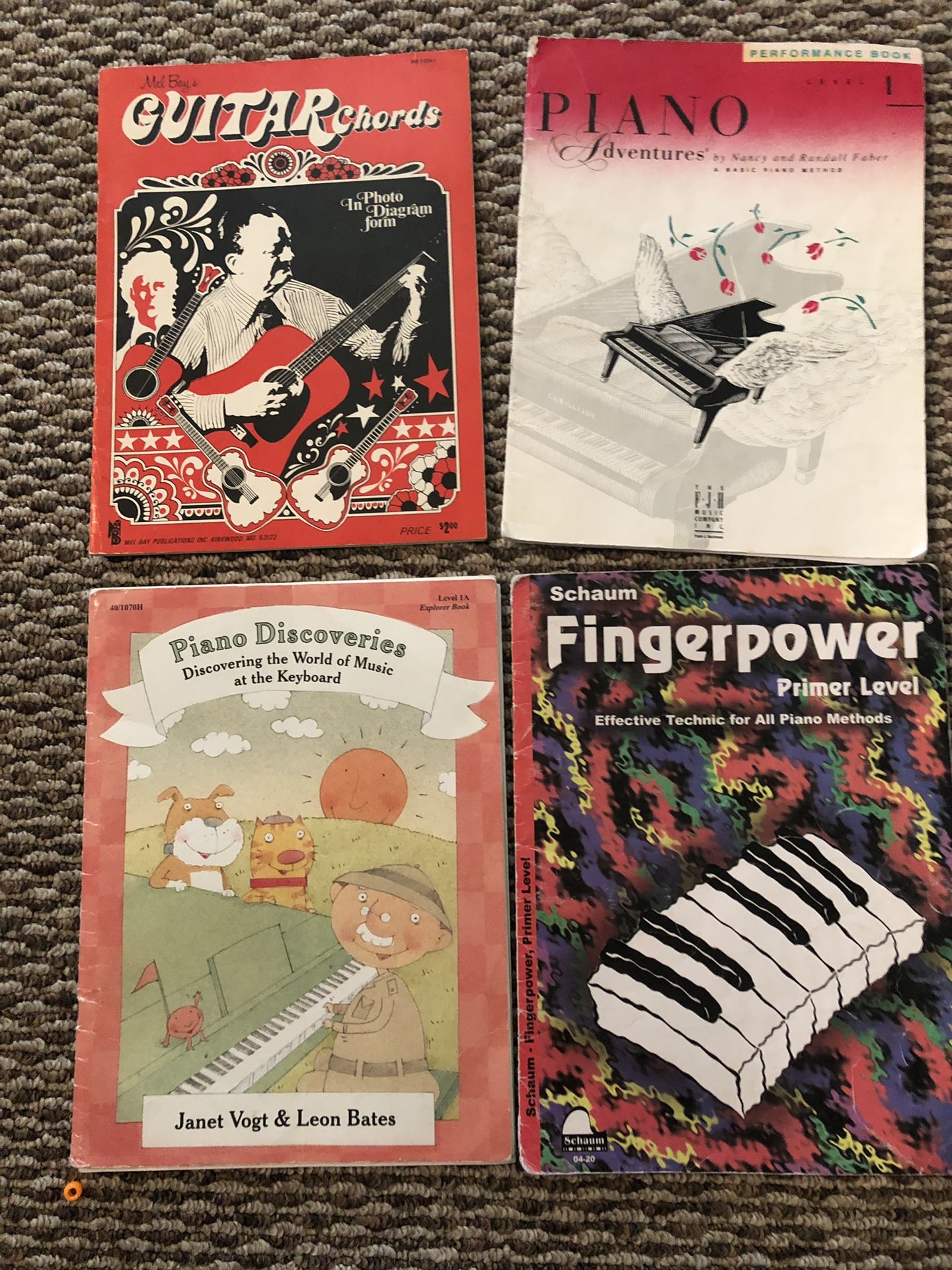 Set of Beginner Piano Books (4)
