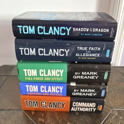 5 Hardcover Tom Clancy Books Each$5 or All for $20