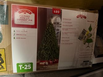 7.5foot non lit. christmas tree holiday time + 8 juegos de 300 luces cálidas