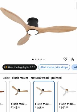 Natural wood fan