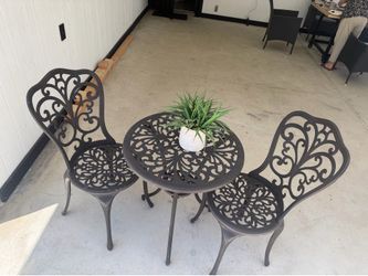 Outdoor Bistro Set - 3 Piece Cast Aluminum Patio set