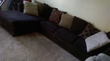 Chocolate Brown Sectional Couch