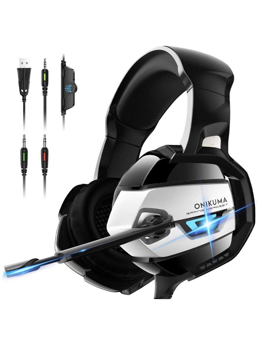 Gaming Headset - Xbox One Headset PS4 Headset PC Headset with Noise Canceling Mic &7.1 Surround Bass, Gaming Headphones for PS4,Xbox 360, Xbox One, P