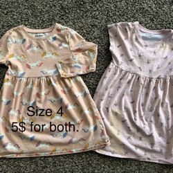 Girls Sz 4 Dresses. 