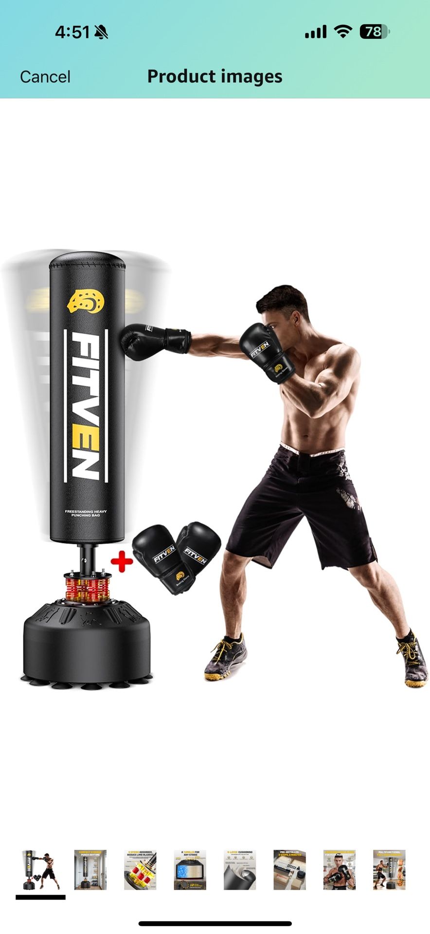 FITVEN Freestanding Punching Bag