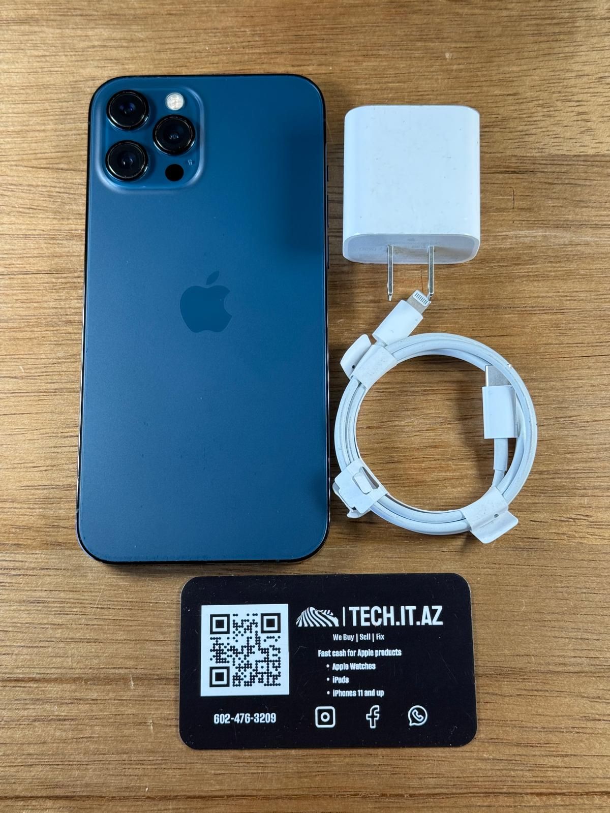 📱 iPhone 12 Pro Max | 256GB | Pacific Blue | Unlocked (Any Carrier)