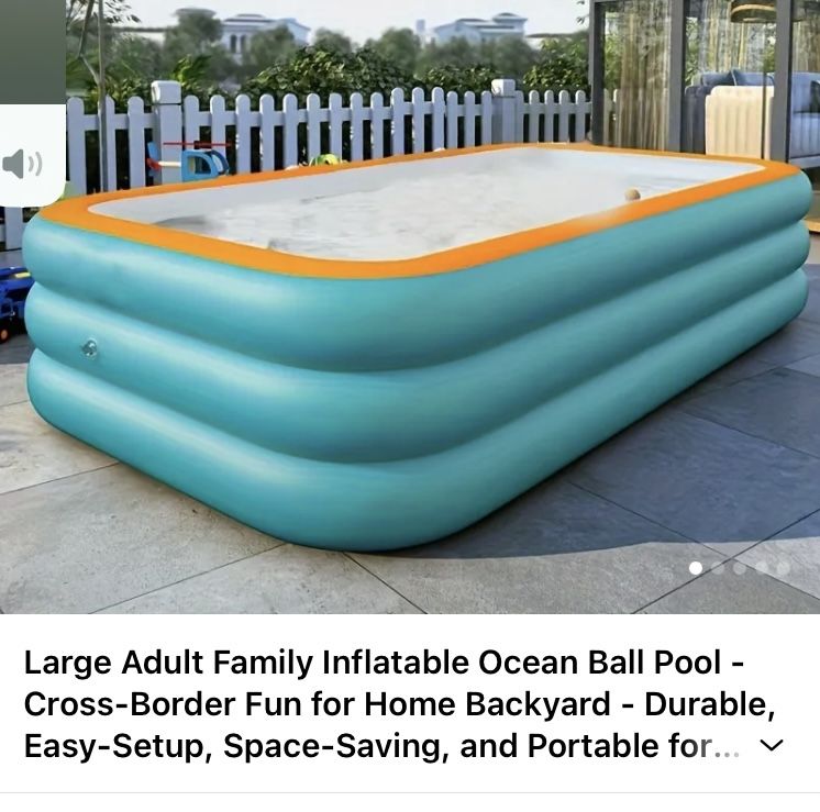 Large Pool, Inflatable Back Yard Family Fun