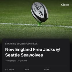 2 Tickets Seattle Rugby 