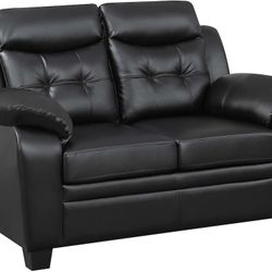 2 PC BLK SOFA SET  Living Room Set  Delivery Included 