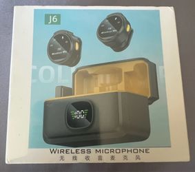 "J6 Wireless Microphone for iPhone – Plug and Play, 20 Meters Range, Clear Timbre, Highly Sensitive – NEW Factory Sealed Box"
