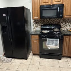 Ge refrigerator Stove Dishwasher And Whirlpool micro