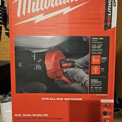New Milwaukee M12 Drain Snake Kit 2571-21