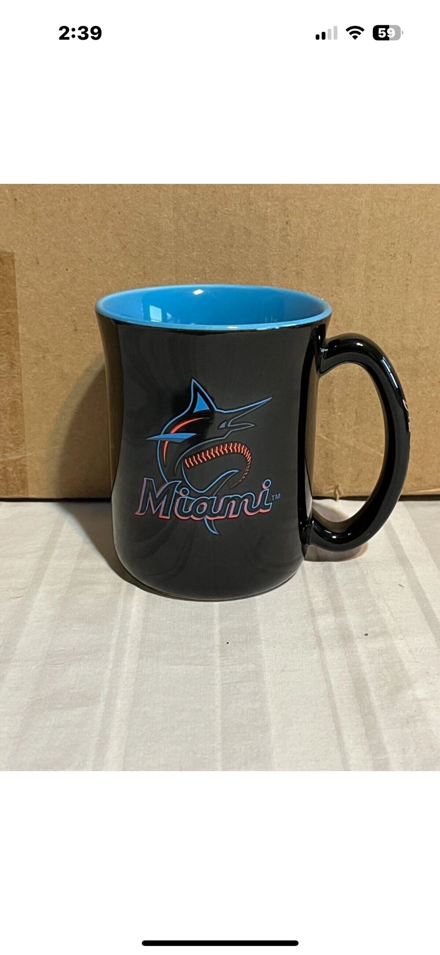 Mlb Miami Marlins 15 Ounce Coffee Mug