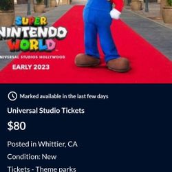 Universal Tickets FAKE