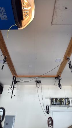 Jeep wrangler hard top lift storage solution for garage