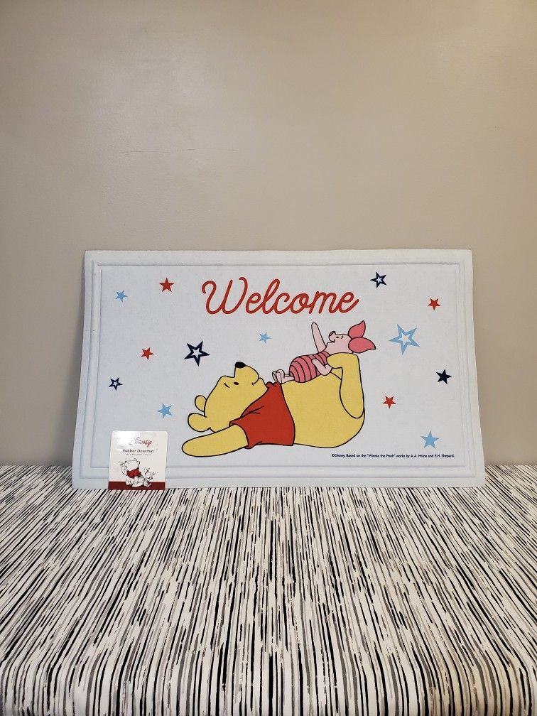Winnie The Pooh Star Spangled Rubber Floor Mat