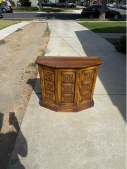Wood cabinet stand