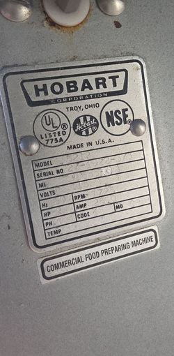 Hobart meat saw 5212 single phase 115 volts