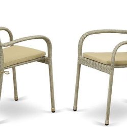 4 East West Furniture Wicker Patio Chairs (New In Box )