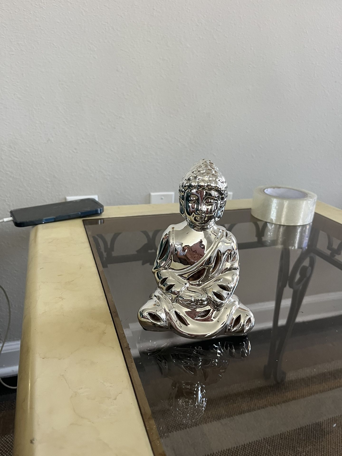Chrome Decorative Buddha - Like New