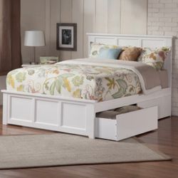 Amear Solid Wood Storage Platform Bed with Under Bed Drawers Lark Manor