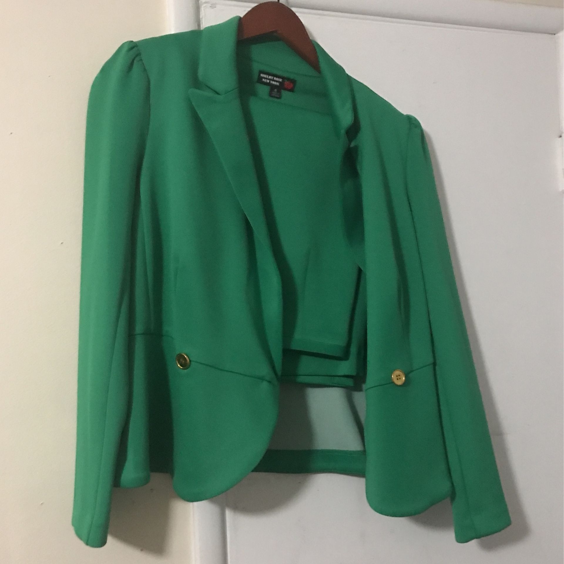 Green Suit With Pencil Skirt