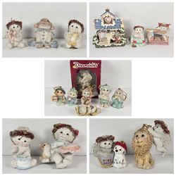 Dreamsicles Angel Cherub Figurines Lamb Candle Holders Christmas Lot of 17