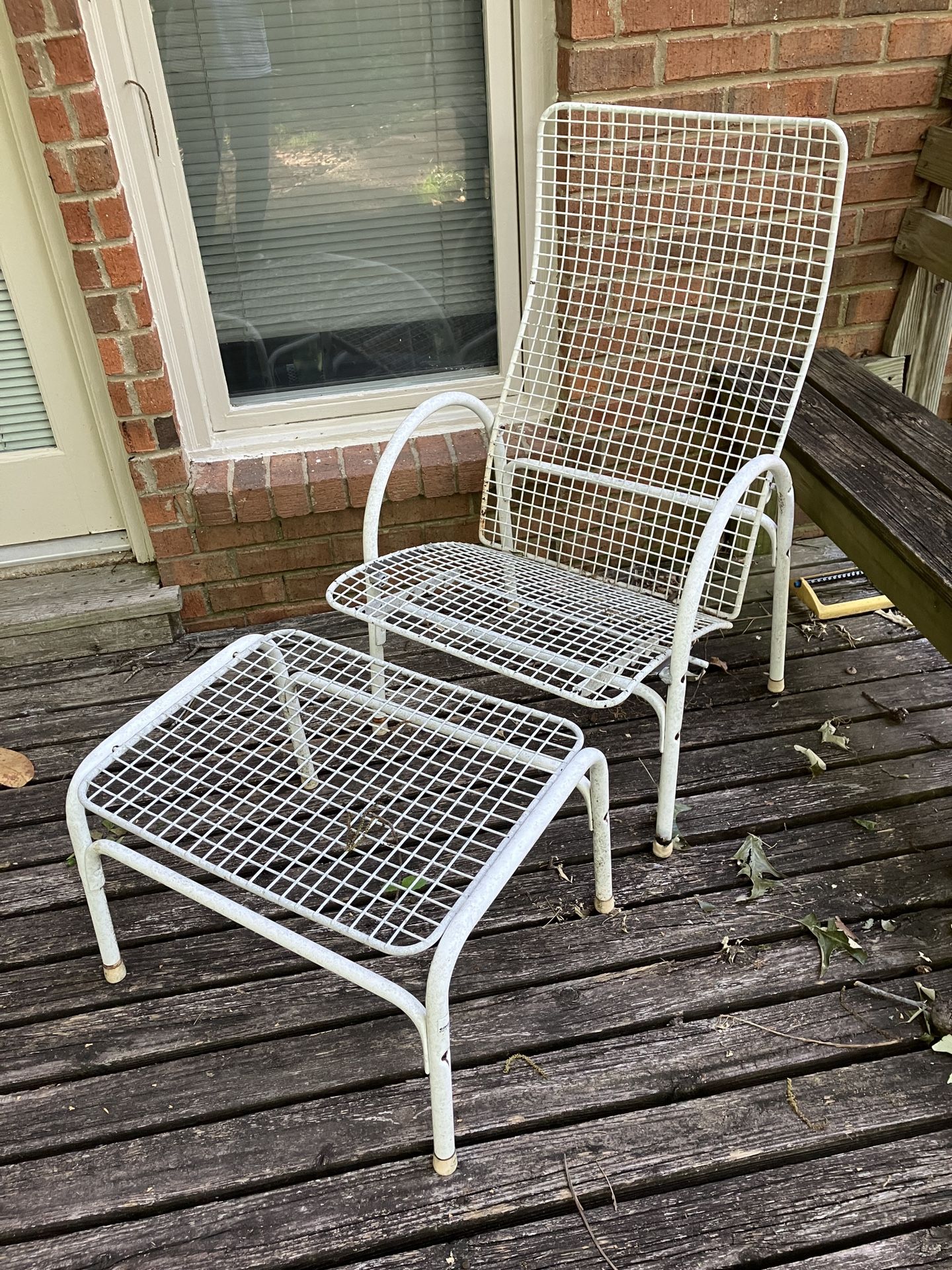 Pair Of Outdoor Adjustable Lounge Chairs
