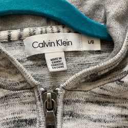 Calvin Klein Sz Large Zip Up Hoody Jacket 