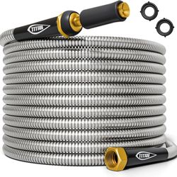 TITAN 100FT - 304 Stainless Steel Metal Water Hose