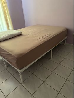 Queen frame and mattress