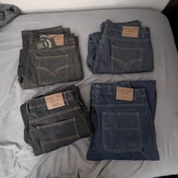 Oscar Jeans Lot Carpenter And Straight Fit Raw Denim (Read Description)
