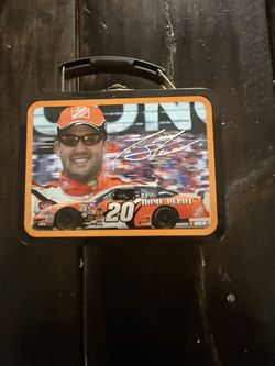 Pe Tony Stewart NASCAR 2003 Lunch Box/ Tin The Home Depot Car #20 Collector 