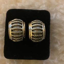 Vintage Solid Silver  Earrings (heavy)by ADJ