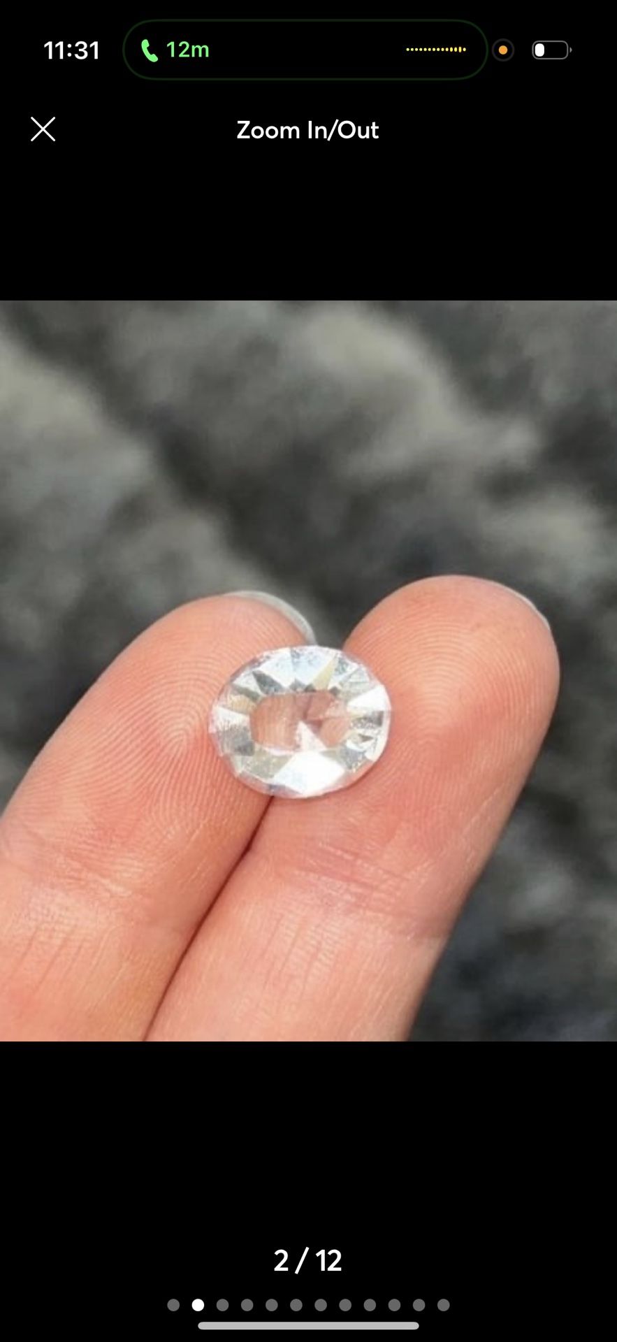 faceted quartz crystal