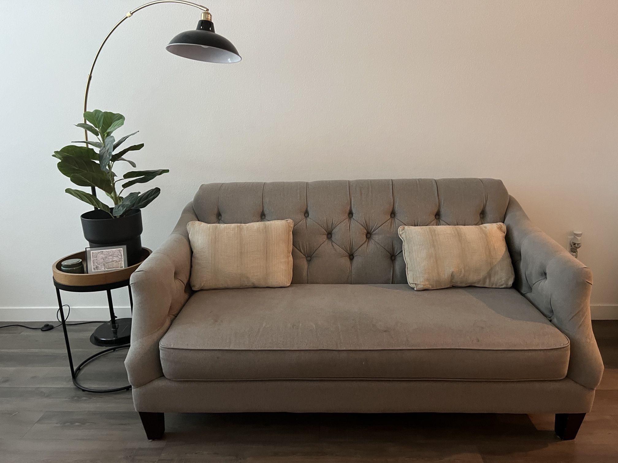 Grey Tufted Couch