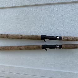 2 Shimano Clarus baitcaster Rods 