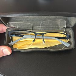 Joe 4107 Midnight - Blue, Metal Half Rim Glasses Frame 56/19/145