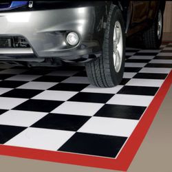 BRAND NEW G-Floor® Imaged Parking Pad – Checkerboard Style! 🚗