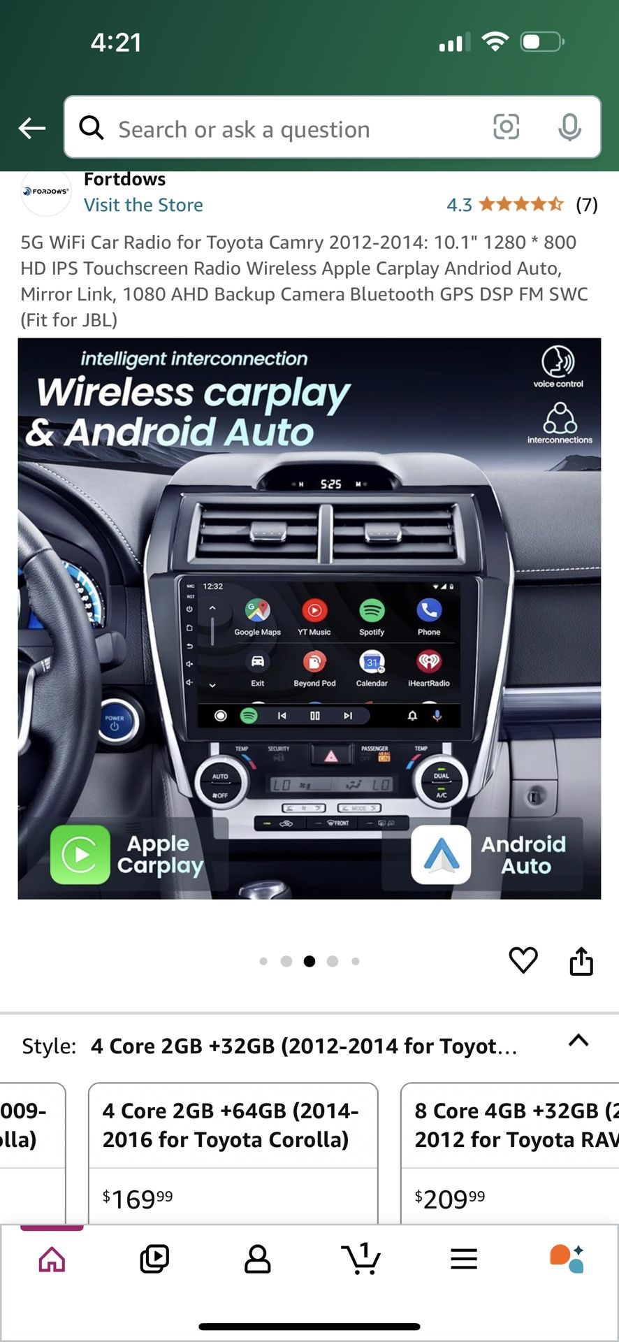 2012-2014 In Dash, Apps, Apple Car Play, Android, Back Up Camera