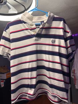 Short sleeve cropped polo. Baggy large.