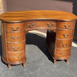 Antique kidney shaped desk