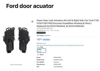 Power Door Lock Actuators Kit Ford
