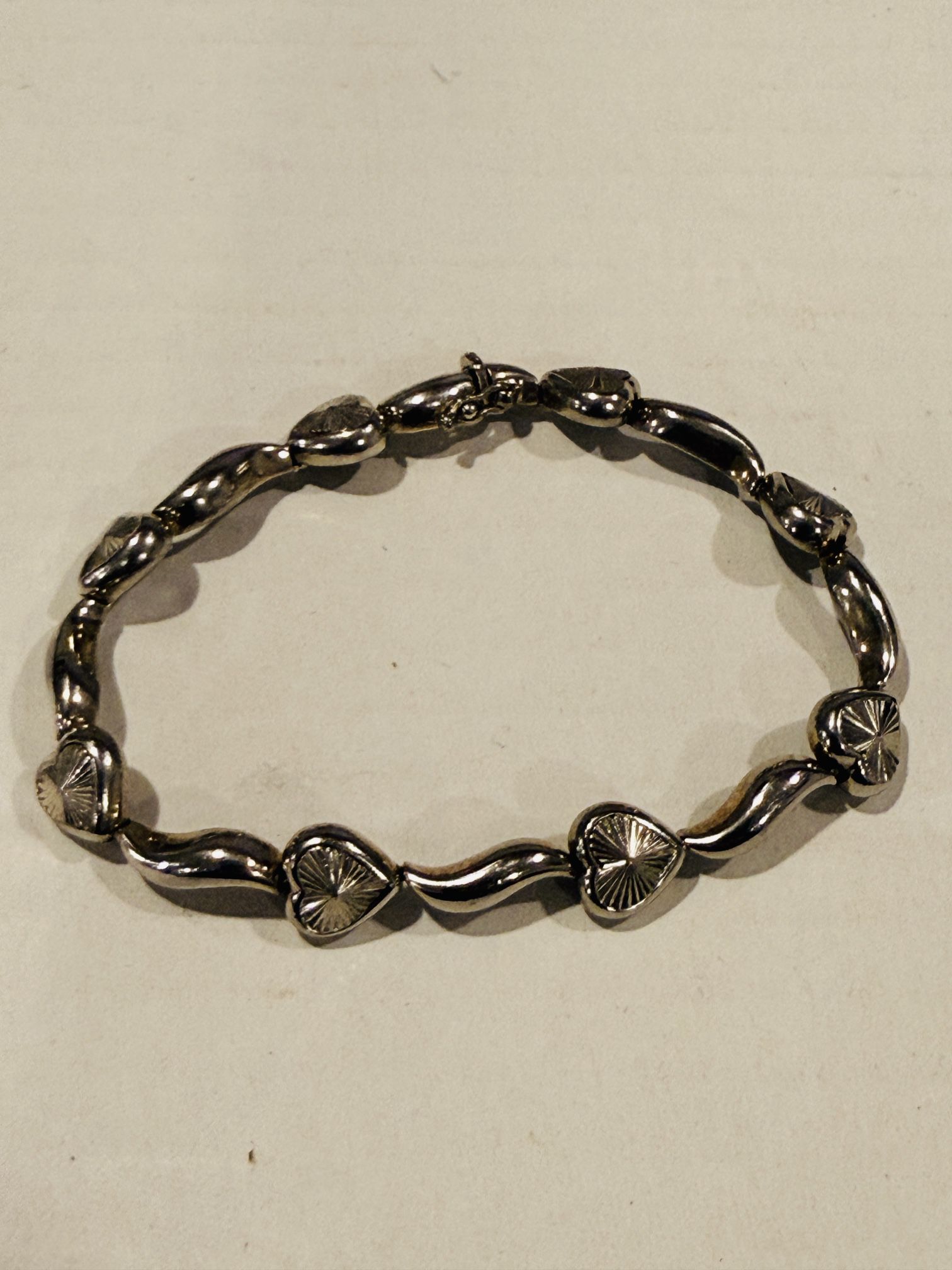 Heart Bracelet Sterling Silver 925