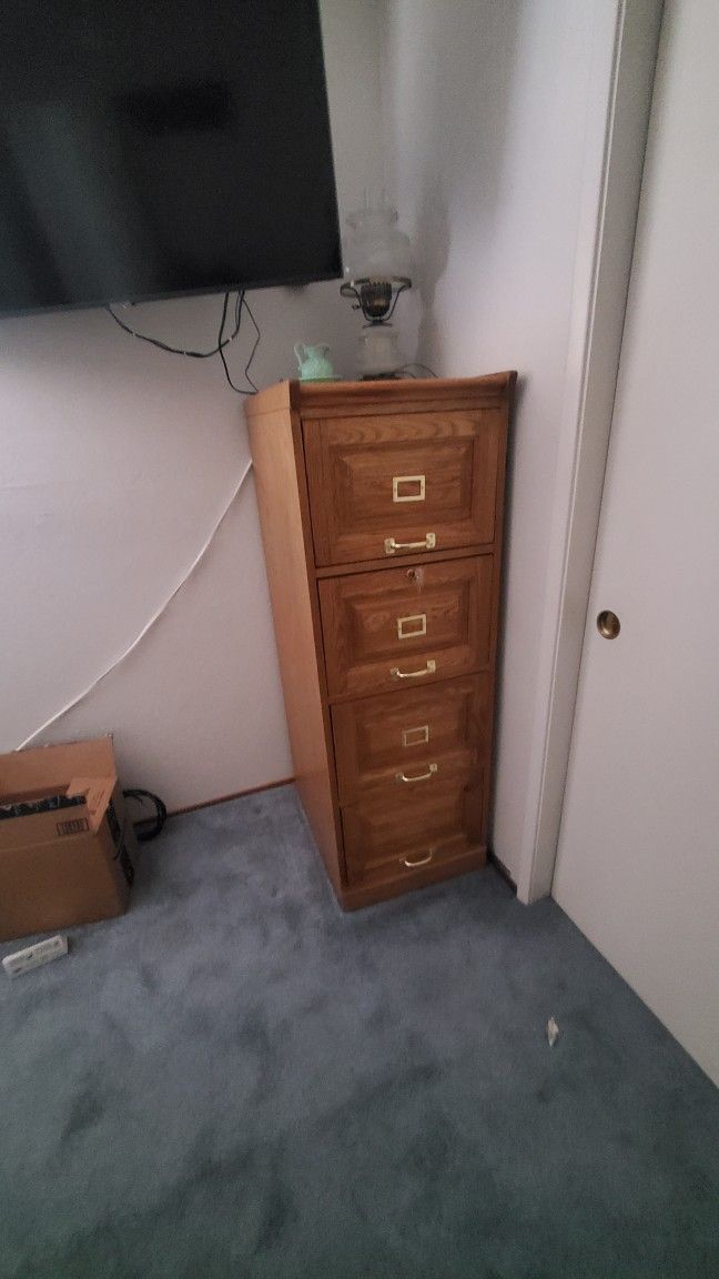 Wooden File Cabinet