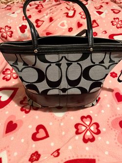 Coach purse canvas  black and white